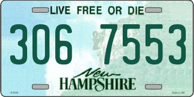 NH license plate 3067553