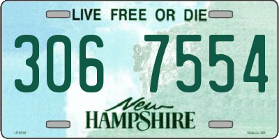NH license plate 3067554