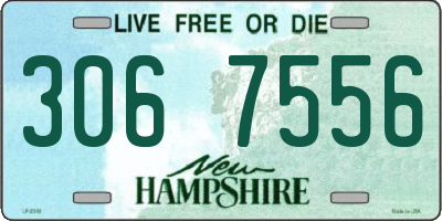 NH license plate 3067556