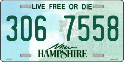 NH license plate 3067558