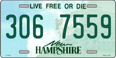 NH license plate 3067559