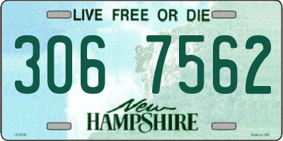 NH license plate 3067562