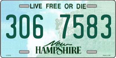 NH license plate 3067583