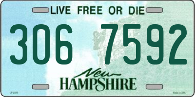 NH license plate 3067592