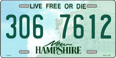 NH license plate 3067612