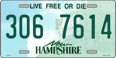 NH license plate 3067614