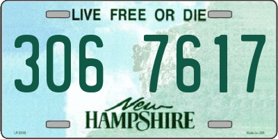 NH license plate 3067617