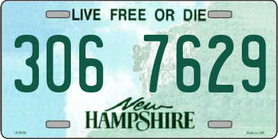 NH license plate 3067629