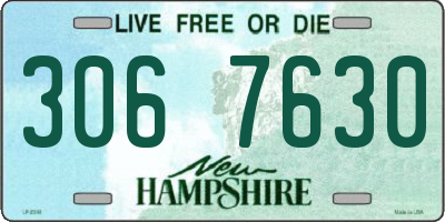 NH license plate 3067630