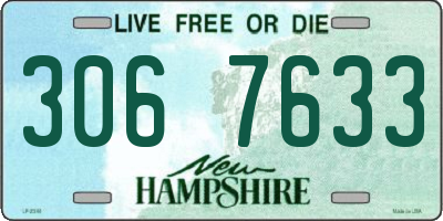 NH license plate 3067633