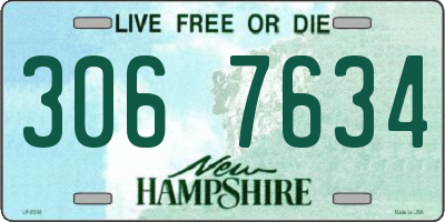 NH license plate 3067634