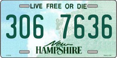 NH license plate 3067636