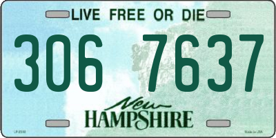 NH license plate 3067637