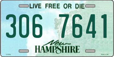 NH license plate 3067641