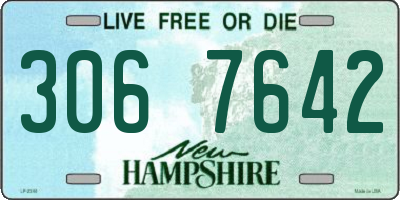 NH license plate 3067642