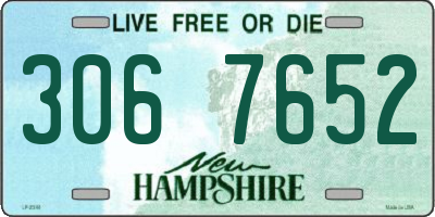 NH license plate 3067652