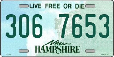 NH license plate 3067653