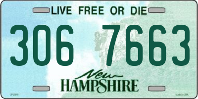 NH license plate 3067663