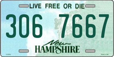 NH license plate 3067667