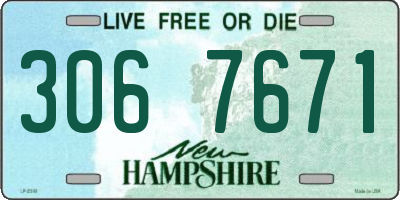 NH license plate 3067671