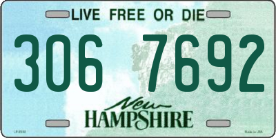 NH license plate 3067692