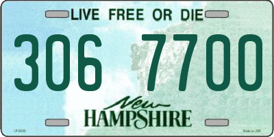 NH license plate 3067700