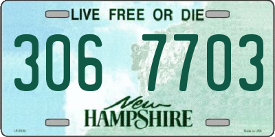 NH license plate 3067703