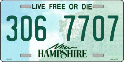 NH license plate 3067707