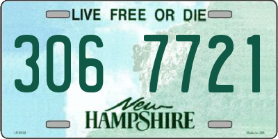 NH license plate 3067721