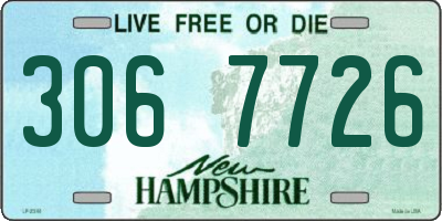 NH license plate 3067726