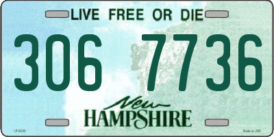 NH license plate 3067736