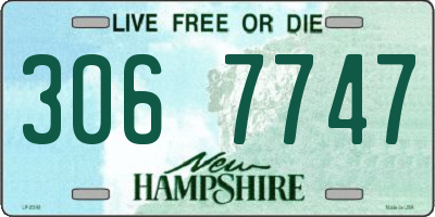 NH license plate 3067747