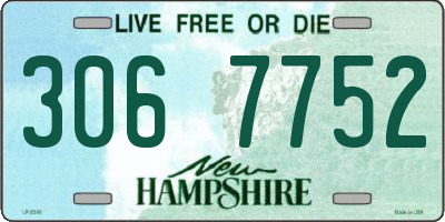 NH license plate 3067752