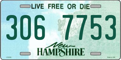 NH license plate 3067753