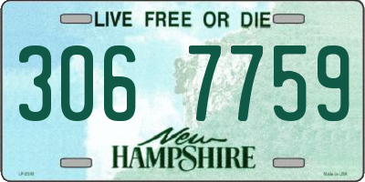 NH license plate 3067759