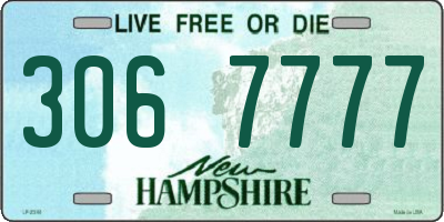NH license plate 3067777
