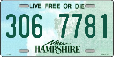 NH license plate 3067781