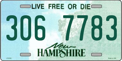 NH license plate 3067783