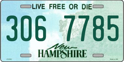 NH license plate 3067785