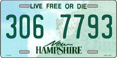 NH license plate 3067793