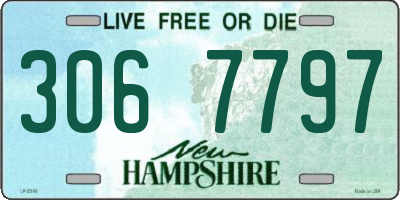 NH license plate 3067797