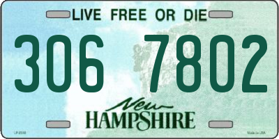 NH license plate 3067802