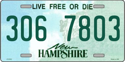 NH license plate 3067803