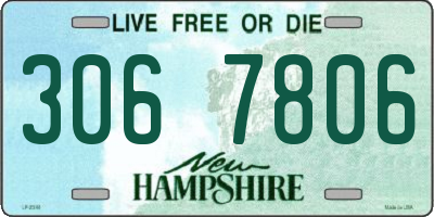 NH license plate 3067806