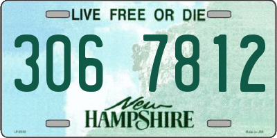 NH license plate 3067812