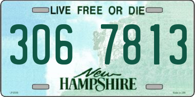 NH license plate 3067813