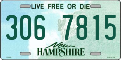 NH license plate 3067815