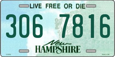 NH license plate 3067816