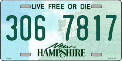 NH license plate 3067817