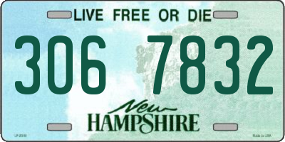 NH license plate 3067832